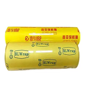 Giá rẻ cấp thực phẩm Bộ phim kéo dài chất lượng cao PVC bám phim cho thực phẩm trong suốt bám phim bọc thực phẩm