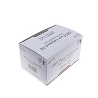 Petites boîtes d'emballage carrées blanches pliables en papier recyclé, auto-érectrices, avec pelliculage mat, personnalisées pour les médicaments et les cosmétiques