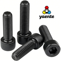 Vis à tête cylindrique à six pans creux en acier au carbone, oxyde noir, grade 12.9, DIN912 M1.4 / M4, de l'usine Yaente