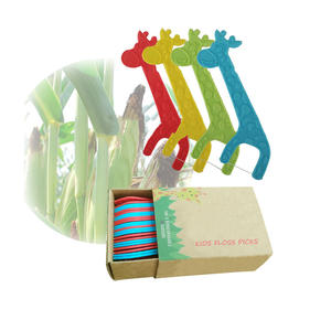 Personalizzabile per bambini con filo interdentale raccoglie bastoncini per la pulizia della bocca PLA corn strach per la <span class=keywords><strong>salute</strong></span> dentale del bambino - Product Image 5