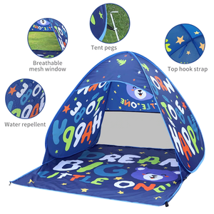 Linda Carpa de Playa con Diseño de Dibujos Animados para Niños, Carpa Infantil para Acampar al Aire Libre, Ventilada, Plegable, Portátil, Tipo <span class=keywords><strong>Castillo</strong></span> para Bebés - Product Image 5
