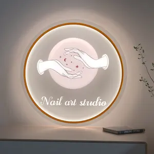 Trending Products 2024 New Arrivals Business Advertising Acrylic Logo Wall Sign Shop 3d Led Backlit Sign