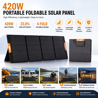 Panneau solaire pliable 420W, chargeur solaire portable, sortie MC4, panneau solaire haute efficacité pour station d'alimentation, camping, camping-car, extérieur