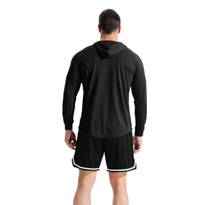 Felpa da uomo con cappuccio da allenamento da <span class=keywords><strong>basket</strong></span> da ginnastica traspirante ad asciugatura rapida e traspirante <span class=keywords><strong>felpe</strong></span> estive - Product Image 3