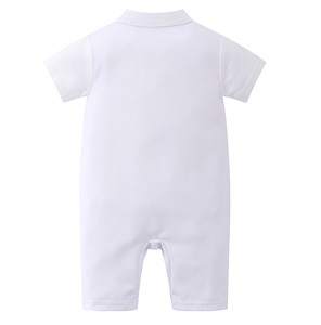 Hautement recommandé populaire garçon baptême tenue baptême <span class=keywords><strong>robe</strong></span> barboteuse 1 pièce baptême bébé vêtements barboteuses - Product Image 2