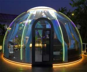 Lusso pieghevole all'aperto glamping cupola camera pulita tenda per eventi camera d'albergo di design gonfiabile bolla gonfiabile capsula piccola casa - Product Image 5