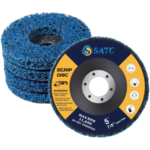 En stock 100 disques abrasifs bleus de 5 pouces pour meuleuse d'angle, disques de décapage rapide pour peinture et rouille - Product Image 1