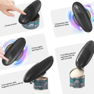 Pembuka kaleng baterai plastik logam otomatis listrik satu sentuhan Logo kustom pembuka langsung dari pabrik untuk kotak Penggunaan dapur rumah - Product Image 6