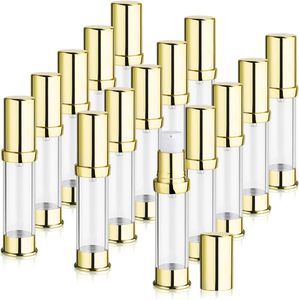 Juego de Cosméticos Personalizados de Lujo, Botellas de Suero y Loción de Acrílico Dorado y Frascos de Crema con Logotipo Personalizado, Tamaños de 20g-120ml - Product Image 1