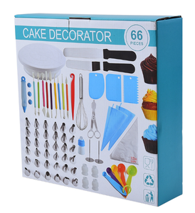 Conjunto de herramientas de repostería para principiantes, suministros de decoración de pasteles con tocadiscos, 30 boquillas y bolsas, espátula, 66 Uds. - Product Image 4