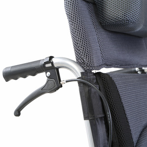 Manual Wheelchair Foldable Lightweight Four Wheel Semi <b>Reclining</b> With Commode For Elderly - Product Image 2