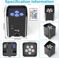 10 projecteurs LED sans fil 6*18W à batterie DMX pour événements de bar/scène, 10 unités/valise de transport