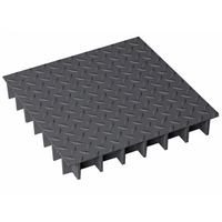 Grille de couverture en treillis diamanté en plastique renforcé de fibres de verre, haute résistance à la corrosion chimique, léger