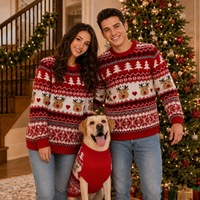 Pull jacquard assorti pour la famille, motif sapin de Noël Fair Isle