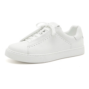 <span class=keywords><strong>Scarpe</strong></span> Casual bianche da uomo semplici versatili in vera pelle con lacci <span class=keywords><strong>scarpe</strong></span> da passeggio estremamente morbide alla moda - Product Image 2