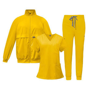 カスタムロゴ入りフルジップウォームアップジャケット、ナースユニフォームセット、ジョガーパンツ、伸縮性のあるメディカルナーススクラブジャケット、3点セット - Product Image 5