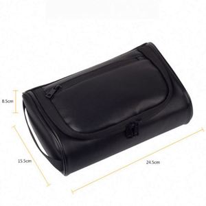 Personalized Leather Toiletry Bag Travel Cosmetic <b>Pouch</b> for <b>Men</b> - Custom Logo Available - Product Image 4
