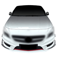 Autocollant de ventilation avant en ABS noir brillant et motif carbone pour Mercedes CLA C117 2013-2015