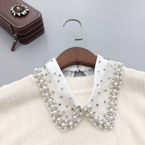 يوجين الراقية قلادة اليدوية الثقيلة الحرفية الرجعية اللؤلؤ حجر الراين الماس الغزل الثقيلة الدينية الدرجة العالية طوق وهمية - Product Image 3