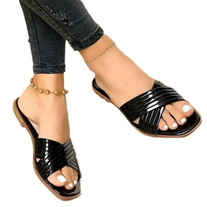 2026 New Comfort Open Toe <b>Flat</b> Outdoor Slide <b>Sandals</b> For Women Size 40 To 43 Casual Slippers - Product Image 5