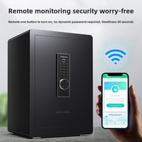 Coffre-fort intelligent Onnais tout en acier à encastrer pour la maison ou le bureau, accès par empreinte digitale et mot de passe, antivol