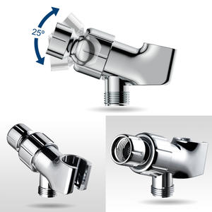 Pommeau de douche à main chromé moderne avec rotation à 25 degrés pour ensemble de salle de bain - Product Image 1