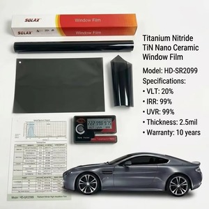 Nouveau film teinté pour vitres en nitrure de titane nano-céramique, isolation thermique, film teinté pour voiture, protection contre les rayons infrarouges, film de contrôle solaire pour vitres - Product Image 2