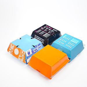 Nhà máy tùy chỉnh in ấn thân thiện với môi dùng một lần thức ăn nhanh bao bì bánh <span class=keywords><strong>hamburger</strong></span> hộp - Product Image 4