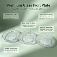 Bol à fruits moderne en verre ondulé festonné, plat de service pour desserts, collations, fêtes, mariages, buffets, décoration de table à la maison, compatible lave-vaisselle