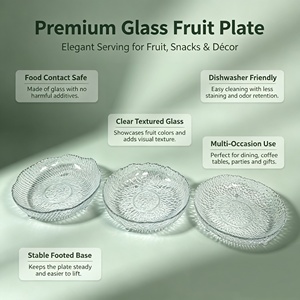 <span class=keywords><strong>Bol</strong></span> à fruits moderne en verre ondulé festonné, plat de service pour desserts, collations, fêtes, mariages, buffets, décoration de table à la maison, compatible lave-vaisselle - Product Image 3