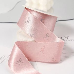 Ruban en satin de haute qualité luxueux avec motif de nœud pailleté de 4 cm pour la décoration du col des robes, 10 yards/rouleau - Product Image 3