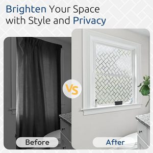 Película Decorativa <span class=keywords><strong>para</strong></span> Ventanas ORON DECO, Vinilo Autoadhesivo Estático <span class=keywords><strong>para</strong></span> Privacidad, Efecto Esmerilado, <span class=keywords><strong>para</strong></span> Sala <span class=keywords><strong>de</strong></span> Estar y <span class=keywords><strong>Baño</strong></span> - Product Image 3