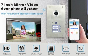 Điện thoại thông minh điều khiển video <span class=keywords><strong>intercom</strong></span>, 2 dây wifi căn hộ video cửa điện thoại thông minh chuông cửa kiểm soát truy cập hệ thống - Product Image 2