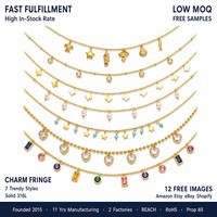 Collier Minimaliste et Délicat en Acier Inoxydable Plaqué Or 18K, Prêt à l'Expédition, Vente en Gros, Bijoux Anti-ternissement