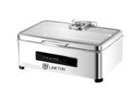 Chauffe-Plat Électrique Commercial en Acier Inoxydable avec Couvercle Hydraulique pour Buffet de Mariage et Fêtes – Maintien au Chaud des Aliments