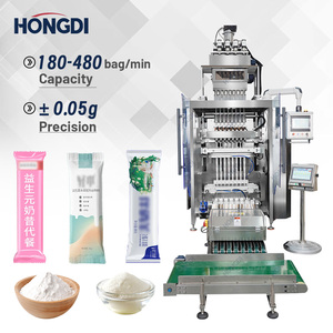Équipement d'emballage automatique multifonctionnel pour poudres, technologie de scellage arrière pour sacs alimentaires, chimiques, plastiques/papiers, à moteur - Product Image 1