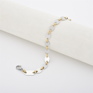 Elegante pulsera de cadena ovalada plana de Plata de Ley 925, accesorio de moda elegante con joyería de enlace, accesorio elegante para mujer - Product Image 1