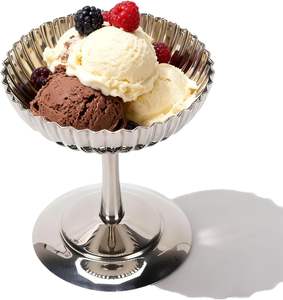 Nouvel Arrivage – Bol à Glace Chic et Élégant en Acier Inoxydable 304 de Qualité Supérieure, Écologique, Style Américain, Support pour Glace et Fruits - Product Image 1