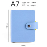 Cadeaux d'affaires Mini Pu Couverture Bouton Bloc-notes Poche A7 Petit cahier avec logo personnalisé