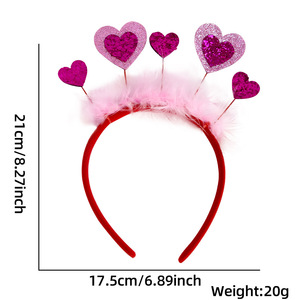 Ngày Valentine lãng mạn ảnh phụ kiện tóc hình trái tim headband cho bầu không khí đám cưới & bên Ăn mặc - Product Image 5