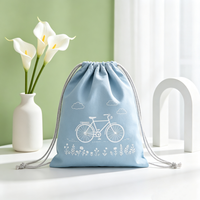 Sac à cordon en toile de coton doux de qualité supérieure, léger, pour concerts, événements, cadeaux promotionnels