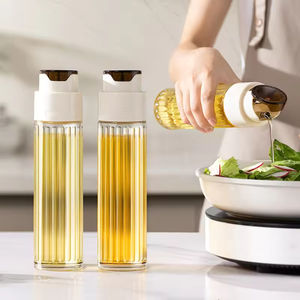 Kitchen <b>500ML</b> Lecythus <b>Glass</b> Oil <b>Bottle</b> Non-Drip Stainless Steel 304 Gravity Oil Condiment <b>Bottles</b> Herb Spice Tools Sauce Oil - Product Image 5