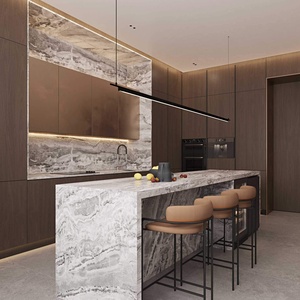 Encimera y Gabinete de Cocina de Madera Sólida Moderna Hechos a Medida por Tengce con Chapa de Madera Personalizada - Product Image 3