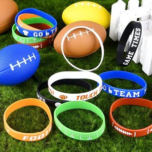 Tùy chỉnh in văn bản Silicone Vòng đeo tay cao su màu xanh bóng vết sưng khắc biểu tượng cá nhân Dây đeo cổ tay khuyến mại dây đeo cổ tay - Product Image 3