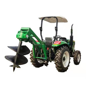 Taladro de barrena montado en mini tractor Shandong Changfu para plantar árboles y perforar postes - Product Image 3