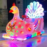 Voiture télécommandée pour enfants avec pare-chocs, pour les parcs d'attractions en plein air et en intérieur, avec éclairage LED et batterie