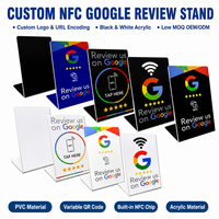 Support de carte NFC215 personnalisé en époxy/acrylique/PVC, étanche, avec code QR, pour hôtels, cartes de visite et restaurants