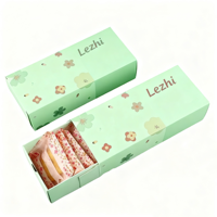 Faveur de mariage personnalisé gaufré pâtisserie Biscuit boîte d'emballage rose couvercle et Base boîte à biscuits pour les petites entreprises