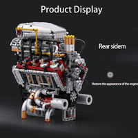 Y15001 Supercar V8 Engine Model Building Block Kits MOC Bricks Block Toys Motor Drive Creative Puzzle Toy for Kid Birthday Gift
