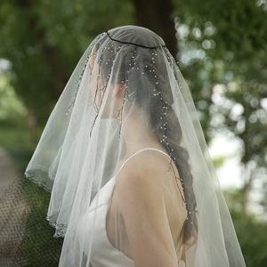 Elegante Handmade di Cerimonia Nuziale Velo Da Sposa Lungo Velo di Cristallo Copricapo Da Sposa Veli - Product Image 5